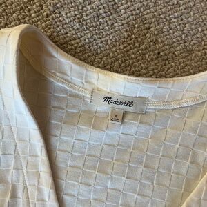 Button up madewell white top